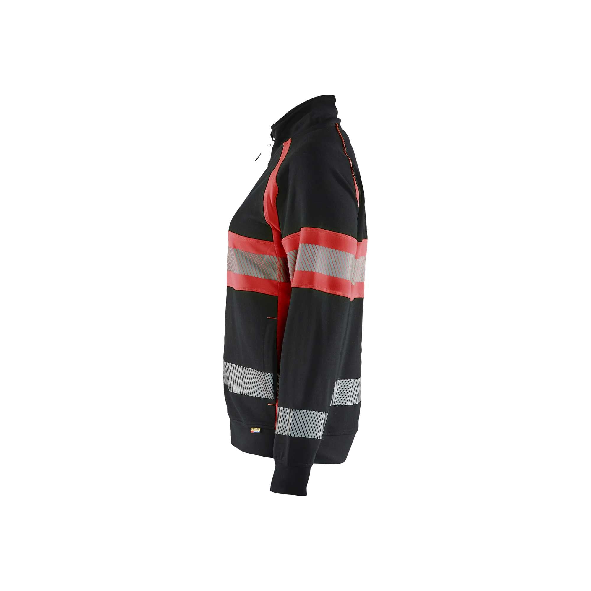 BLAKLADER 35051158 Hi Vis Reflective Full-zip Work Sweatshirt WOMEN - 100% Cotton